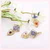 10PCS Handmade Purple Dried Flower Drop Drip Hair Clips