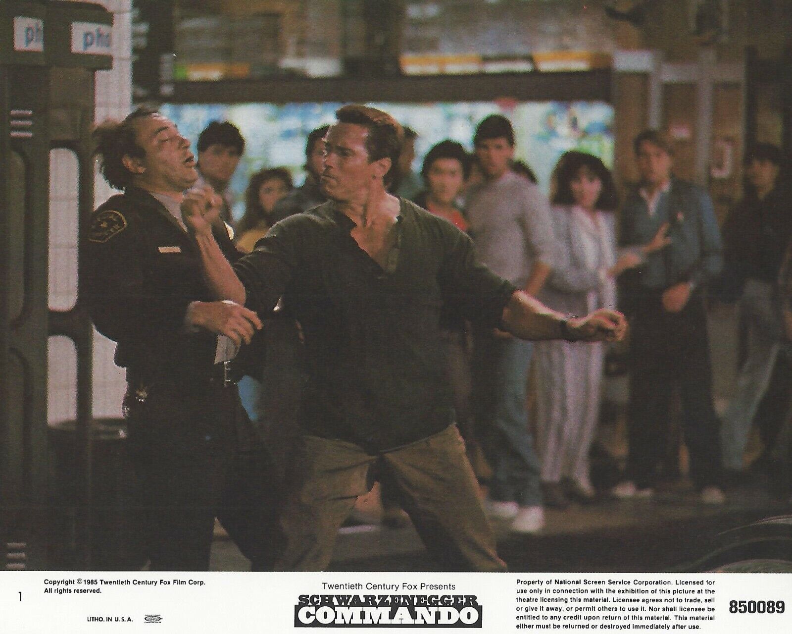 Commando Original 8x10 Lobby Card Poster 1985 Photo Poster painting #1 Arnold Schwarzenegger