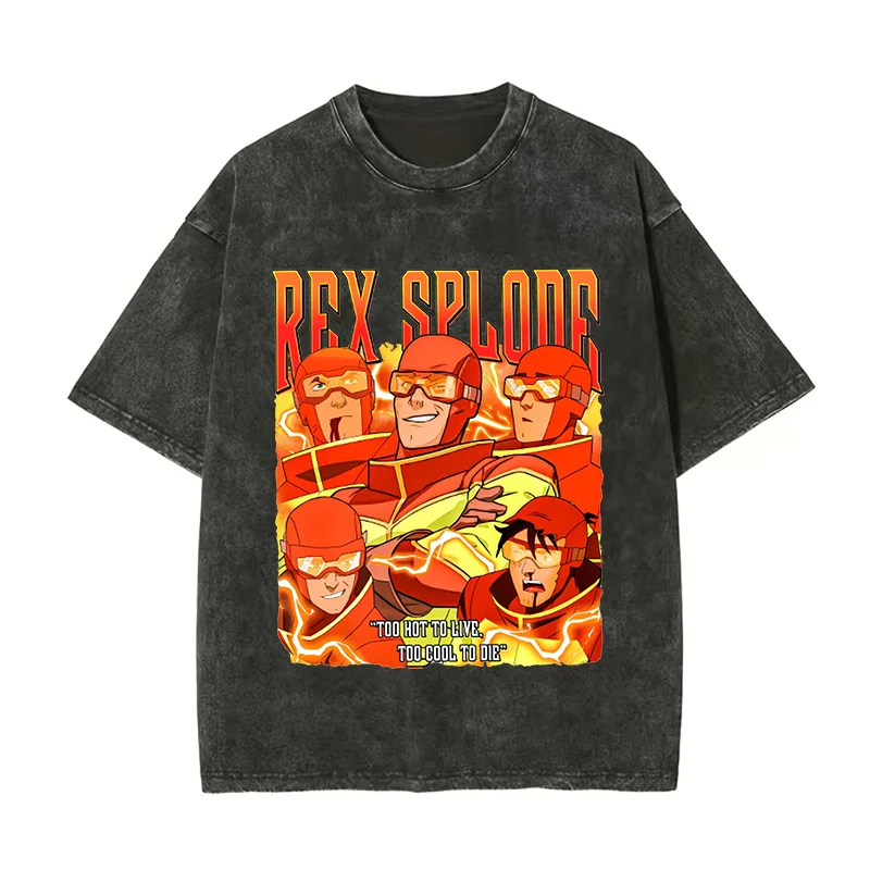 Rex Splode Invincible Printed Unisex Washed T-Shirt
