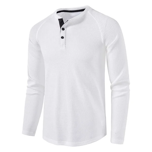 Men's Lightweight Button-Up V-Neck Shirt