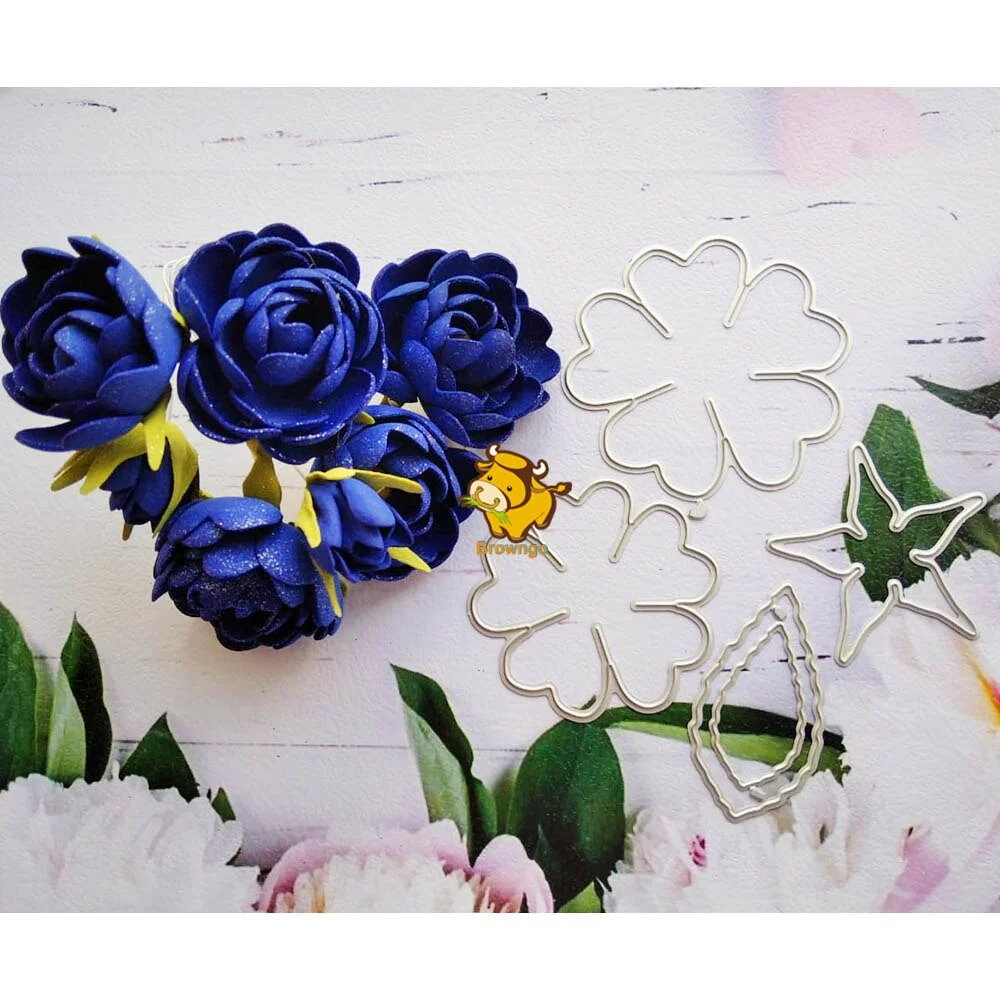 Beautiful Many Flower Series Metal Cutting Dies Stencil Template For DIY Scrapbooking Embossing Paper Cards Album Making Dies