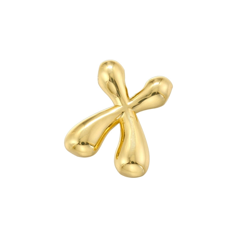 1 Piece 21mm Copper 18K Gold Plated Letter Beads