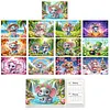 Elephant Diamond Art Monthly Flip Tabletop Calendar January 2027 - December 2028 Small Desktop Calendar Planner 24 Months for Living Room Bedroom Office Desk Gift Giving
