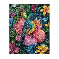 Tropical Blossom Hummingbird - Pearls Painting