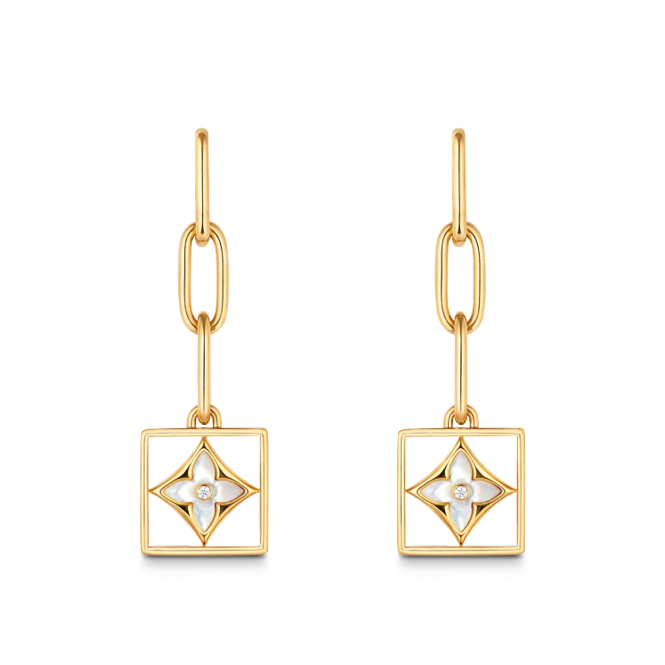 lv diamond earrings