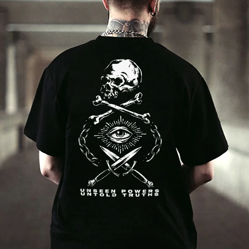 Unseen Powers Untold Truths Printed Men's T-shirt -  