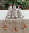 Country Hanging Feet Decoration Ornaments Living Room Wine Cabinet Study Table Resin Statue Rooster Penguin Flamingo