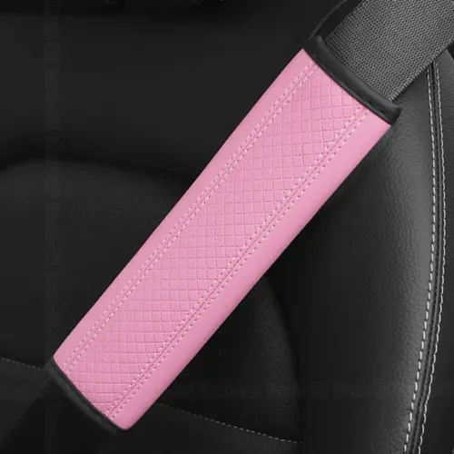 2x Car Parts Seat Belt Cover Strap Pad Shoulder Comfort Cushion Pink Accessories (For: Bugatti) Parts