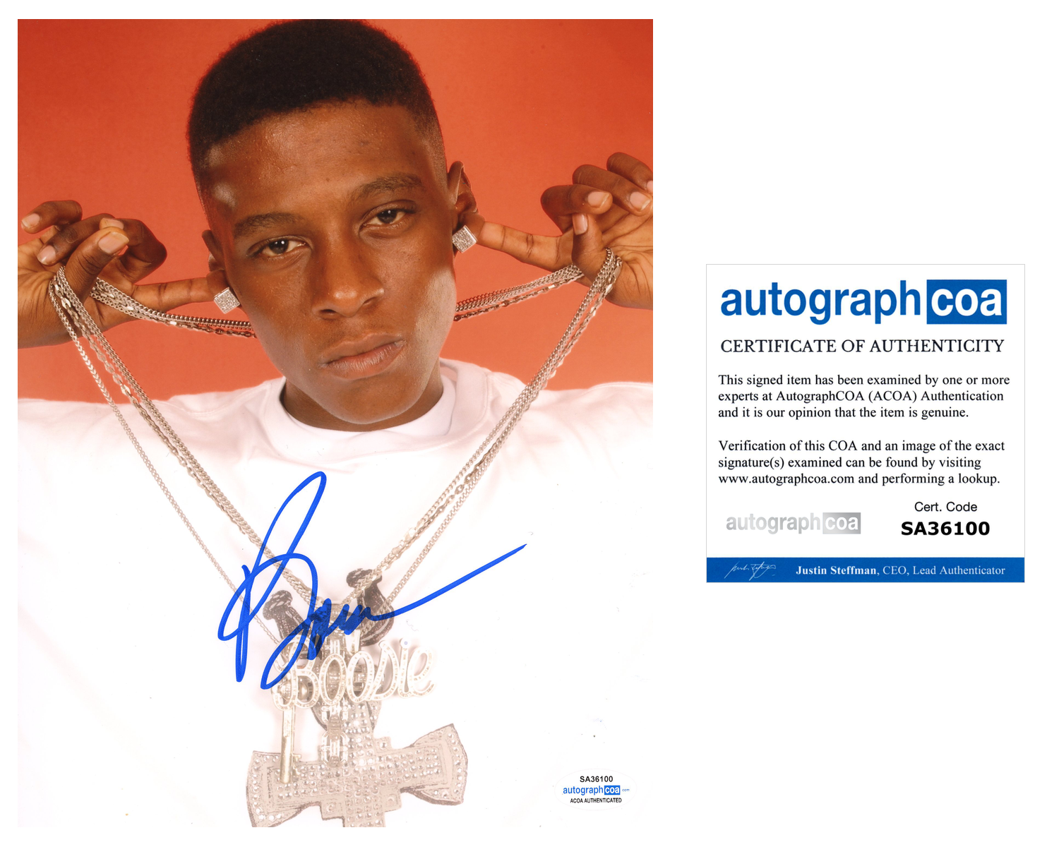 Lil Boosie Badazz Signed Autographed 8x10 Photo Poster painting Hip Hop Rapper ACOA COA