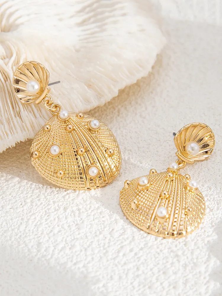 Seashell Shape Earrings Accessories