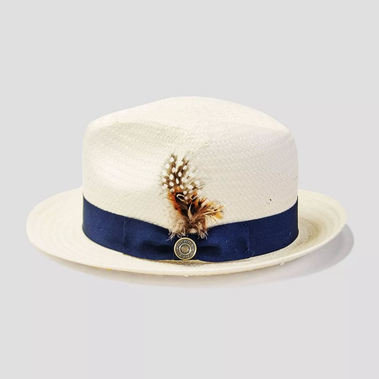 Ranch Straw  Bikary Fedora – Ivory[Fast shipping and box packing]