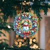 Diamond Painting Acrylic Christmas Snowman Wreath Diamond Painting Ornaments