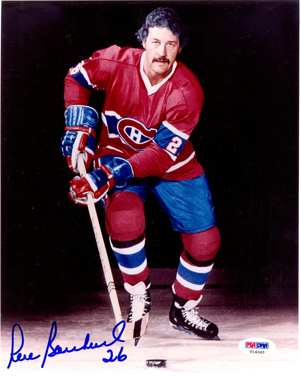 PIERRE BOUCHARD MONTREAL CANADIENS AUTOGRAPH AUTO SIGNED 8X10 Photo Poster painting PSA DNA COA