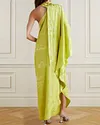Irregular midi dress with Kraftan satin