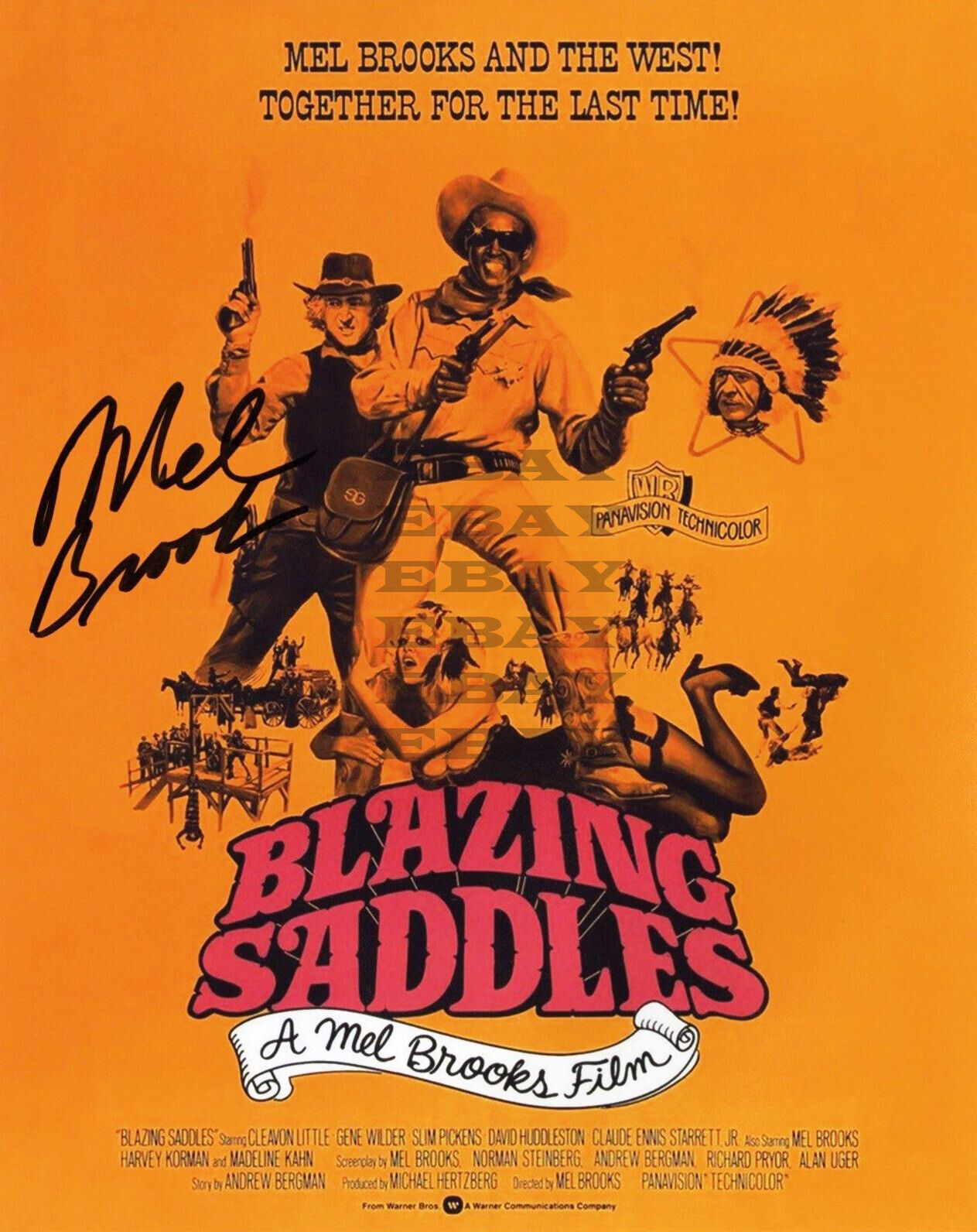 Mel Brooks Blazing Saddles Autographed Signed 8x10 Photo Poster painting Reprint