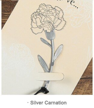 JOURNALSAY  1 Pcs Cute Mini Metal Bookmark Paper Greeting Card Set Stainless Steel Gold Plated