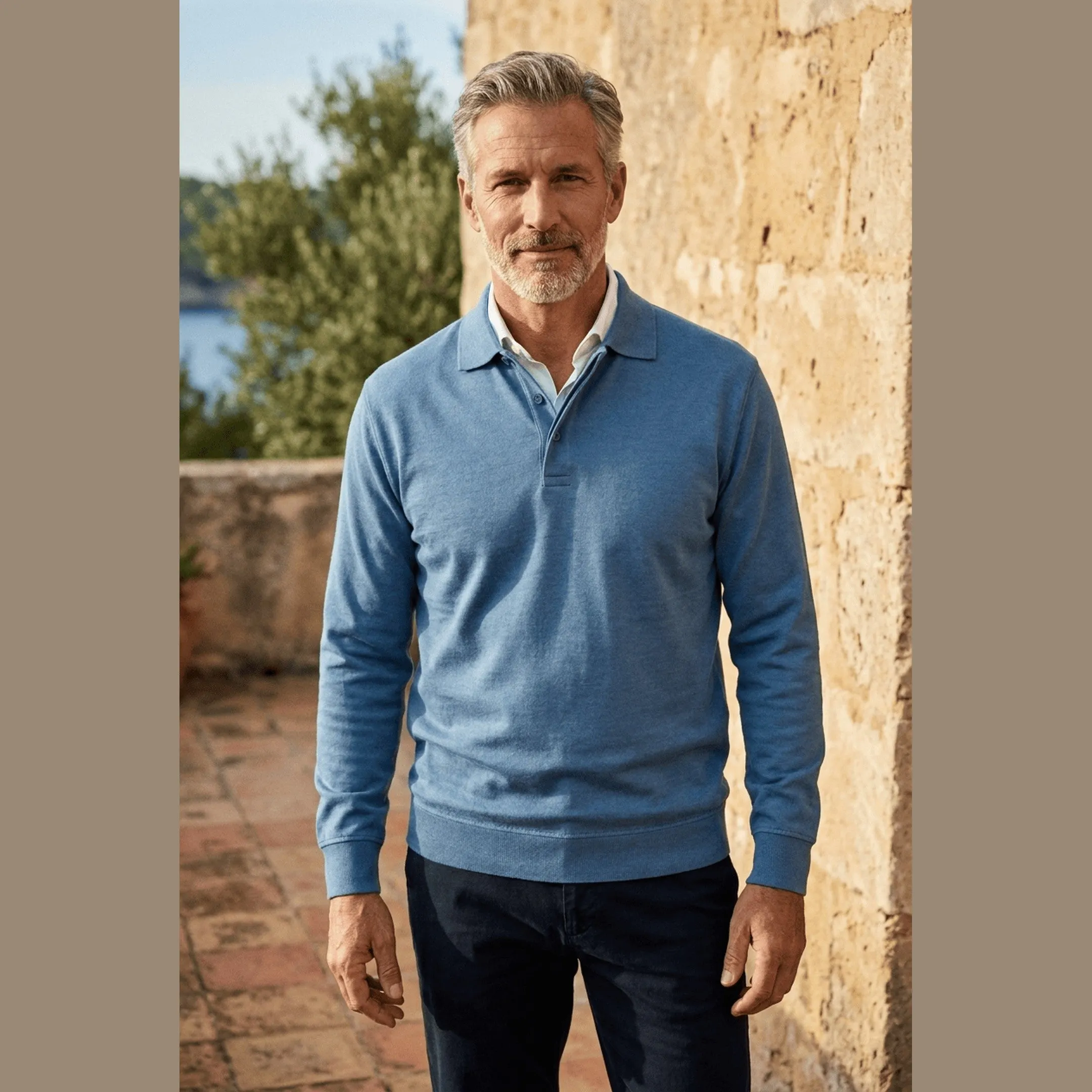 Men's Alvin Cotton Knit Polo Shirt &ndash; Textured Smart-Casual