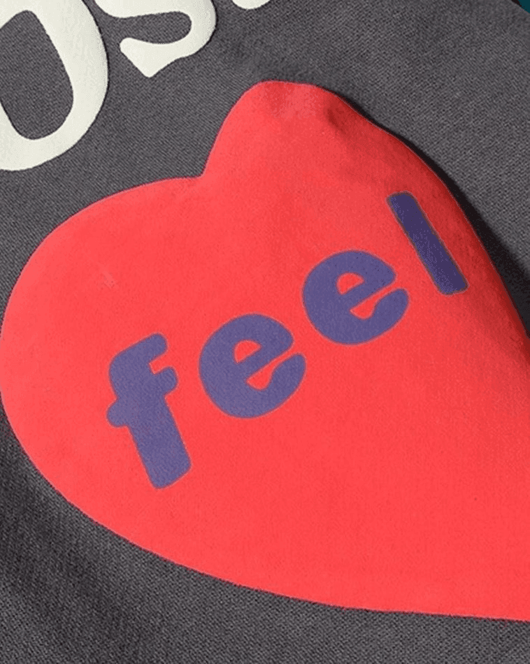 Brownm Letters Printed Long Sleeve Hoodie