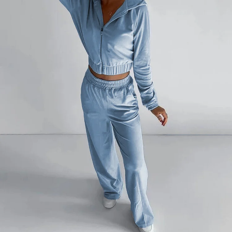 PASUXI Women's Hooded Sweater Two Piece Outfit Casual Fall Winter Matching Set with Hoodie & Pants huanwei