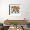 >SALE<Embroidery Eco-cotton Thread 14CT Printed Xmas Window Cross Stitch 34x30cm