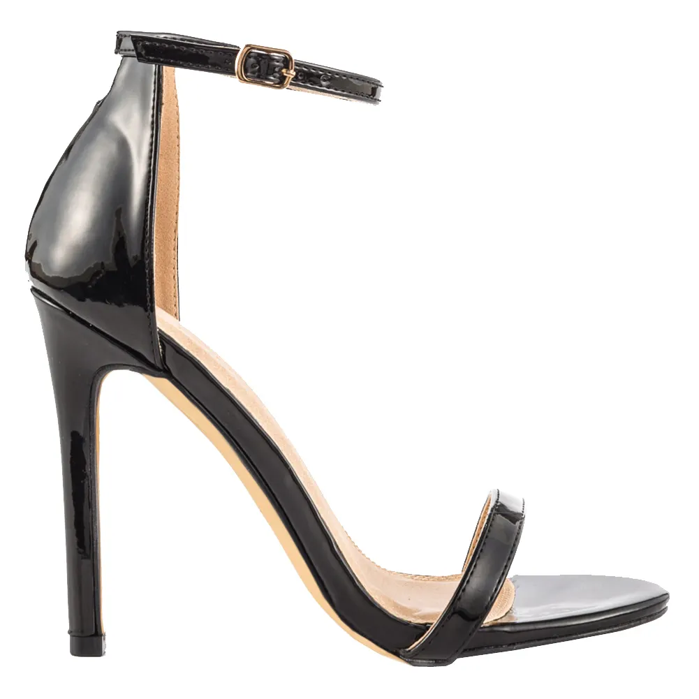 Women's Heeled Sandals Buckled Ankle Strap Dress Sandals Stilettos-vocosishoes
