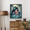 Diamond Painting -DIY Round Partial AB Drill Girl and Butterfly(45x55cm)