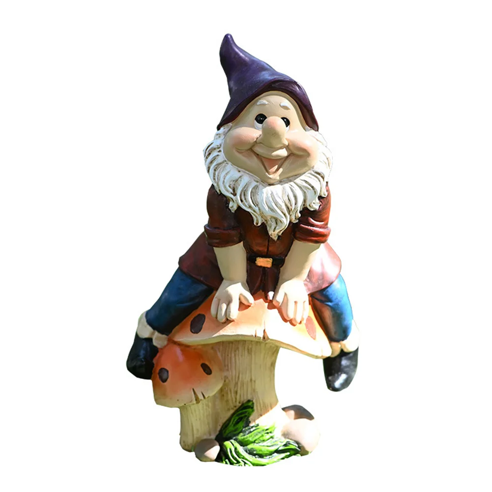 Gnome Dwarf Garden Statue Gift Outdoor Decoration Courtyard Accessories