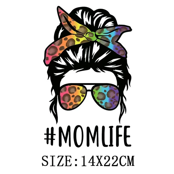 Mom&Baby Thermal Sticker On T-shirt DIY Washable Patch On Clothes Fashion Design Iron On Transfer For Hoodies Bag Decor Applique