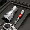 Universal Sleeve Adaptive Socket Wrench Set Wear Resist Multi-Purpose Socket Wrench Tool Multifunctional Self-Adjusting Ratchet Adapter for 3/8 Inch Drive Ratchet Torque Wrenches