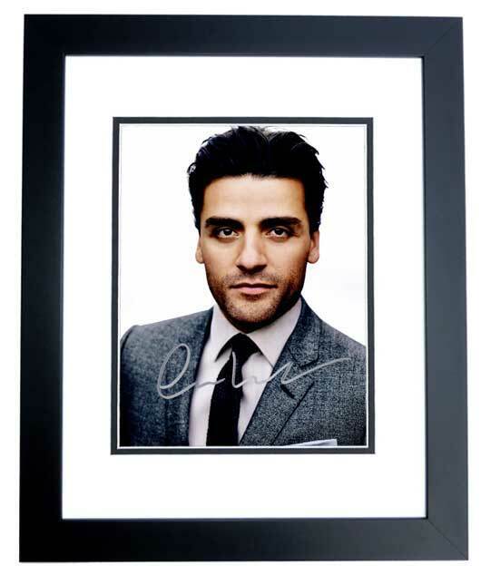 Oscar Isaac Signed Star Wars: The Last Jedi Actor 8x10 inch Photo Poster painting FRAMED