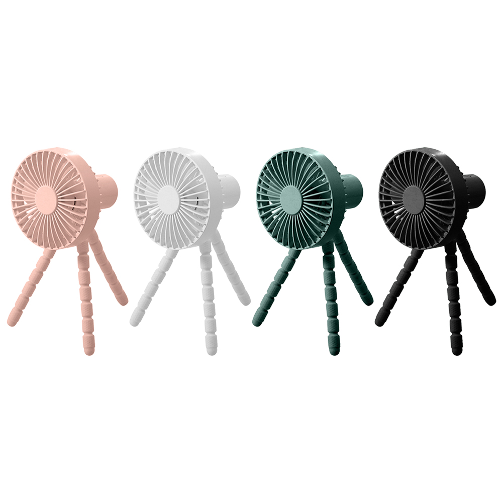 

Handheld Mini Portable Cooling Fan Handheld Rechargeable Octopus Stand Fan, Black, 501 Original