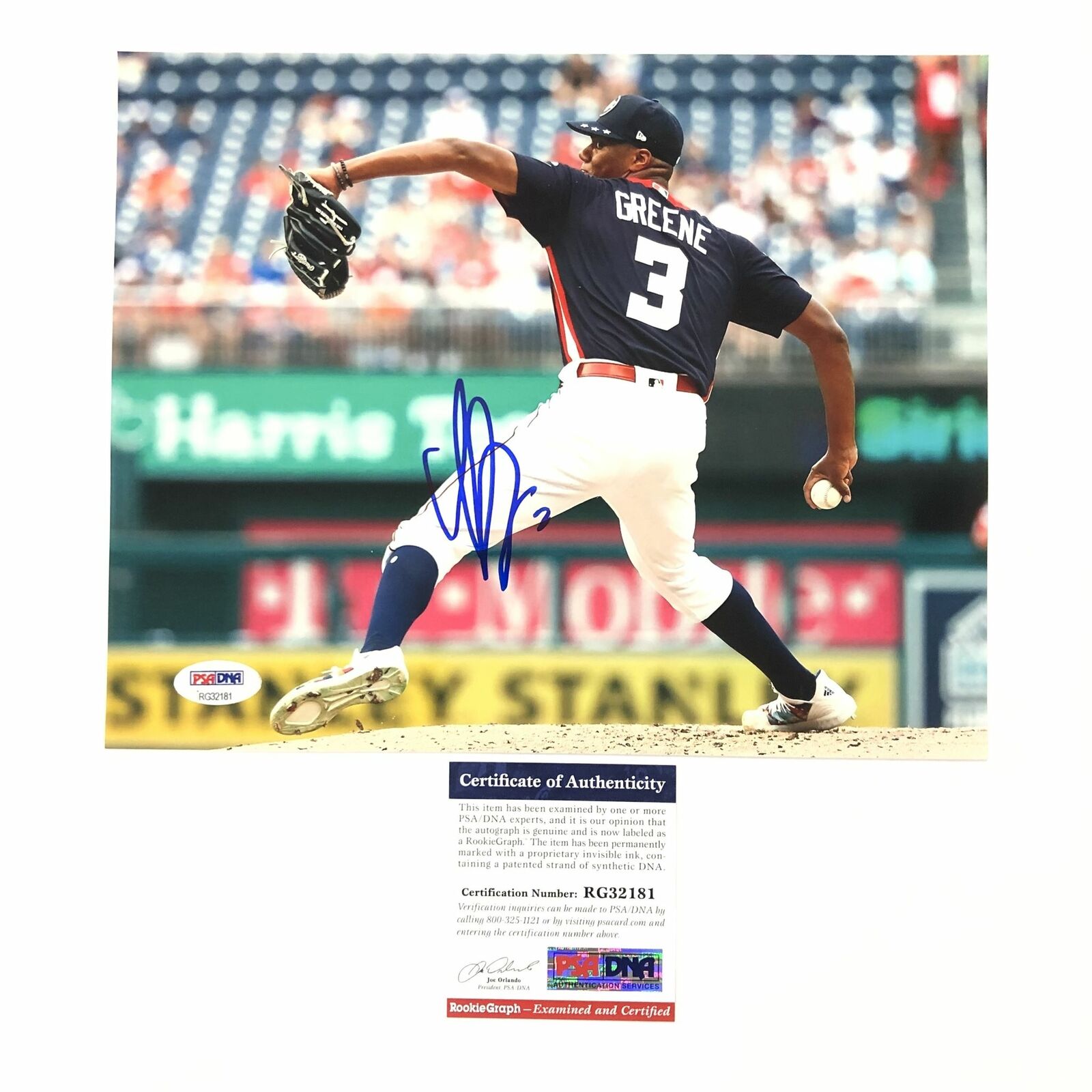 Hunter Greene signed 8x10 Photo Poster painting PSA/DNA Cincinnati Reds Autographed