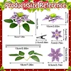 8Pcs 3D Purple Artificial Flowers DIY Desktop Diamond Art Kit