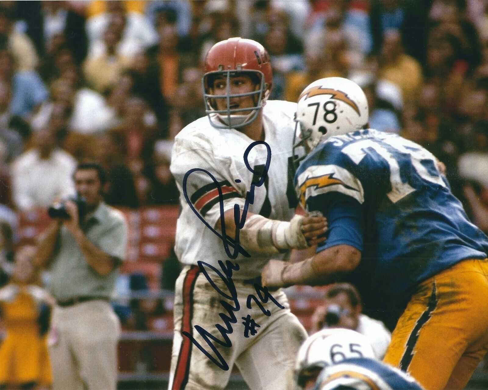 Autographed MIKE REID Cincinnati Bengals 8x10 Photo Poster painting - COA