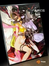 3D Decorative Paint of Light Guide Transformation Angewomon VS Lady Devimon with LED - Digimon Decorative Painting - Mystical Art Studios