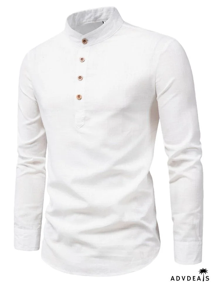 Business Long Sleeve Stand Collar Shirts