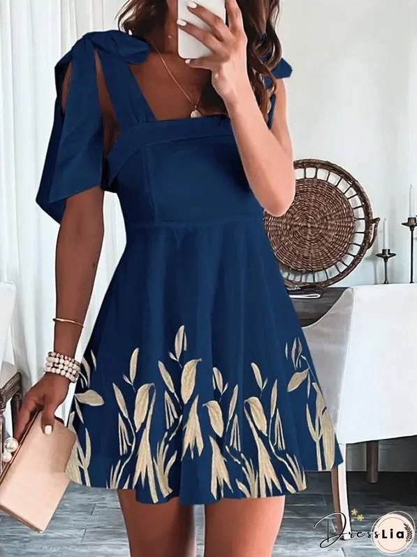Dresses Printed Sling Belted Sleeveless Dress for Women