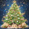 DIY Special Shape Diamond Painting Pearl Art With Inner Frame Kit 25x25cm(christmas trees)