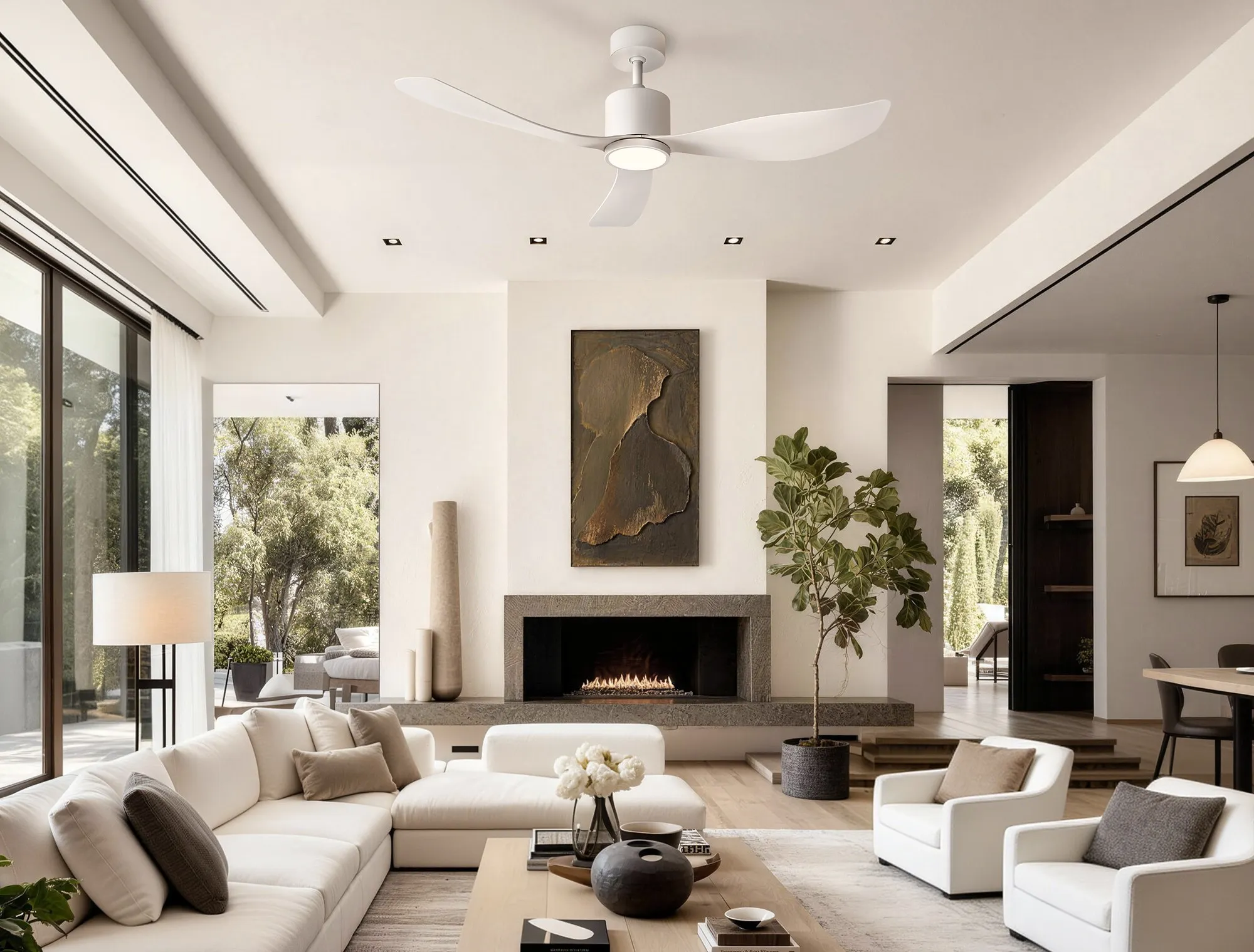 Ceiling fan mounting and downrod height guide for different ceiling heights