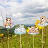 6Pcs Wolke Katze Garten Pfähle - 5d DIY Handwerk Dekoration