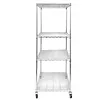 [US Local Warehouse] 5 Tier Wire Storage Rack with Wheels Garage Shelving Each Layer Support 250KG Shelving Units 70.87x59.76x23.98in for Warehouse Hospital Commercial Space