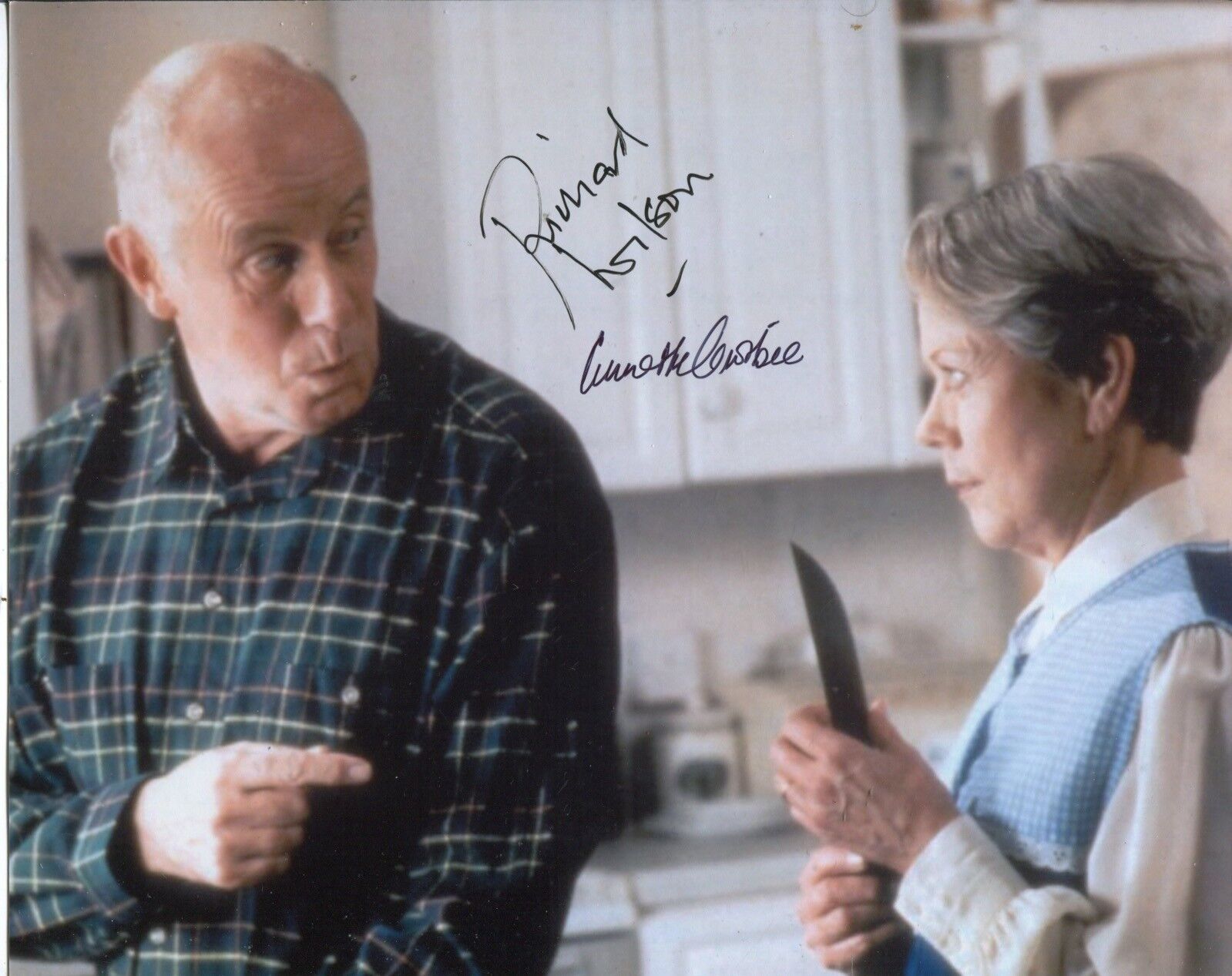 Annette Crosbie & Richard Wilson signed ONE FOOT IN THE GRAVE Photo Poster painting UACC DEALER