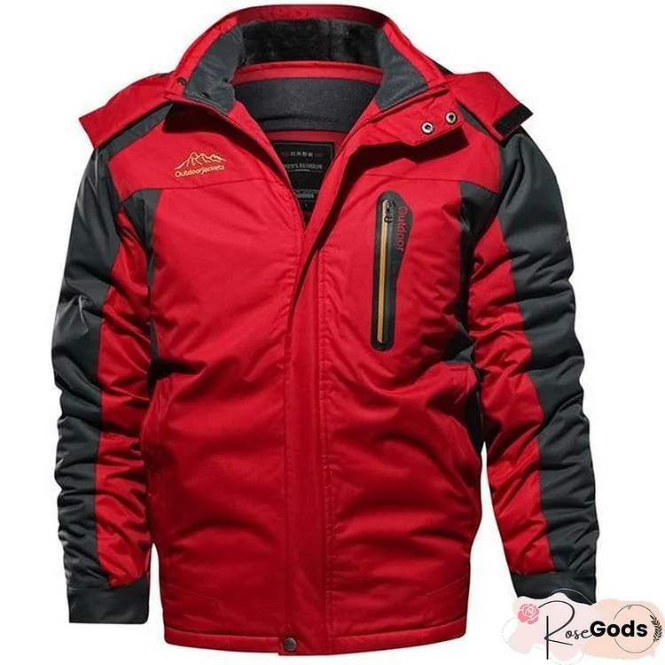 Men's Thick Fleece Warm Coat Hooded Coats Plus Size Jacket