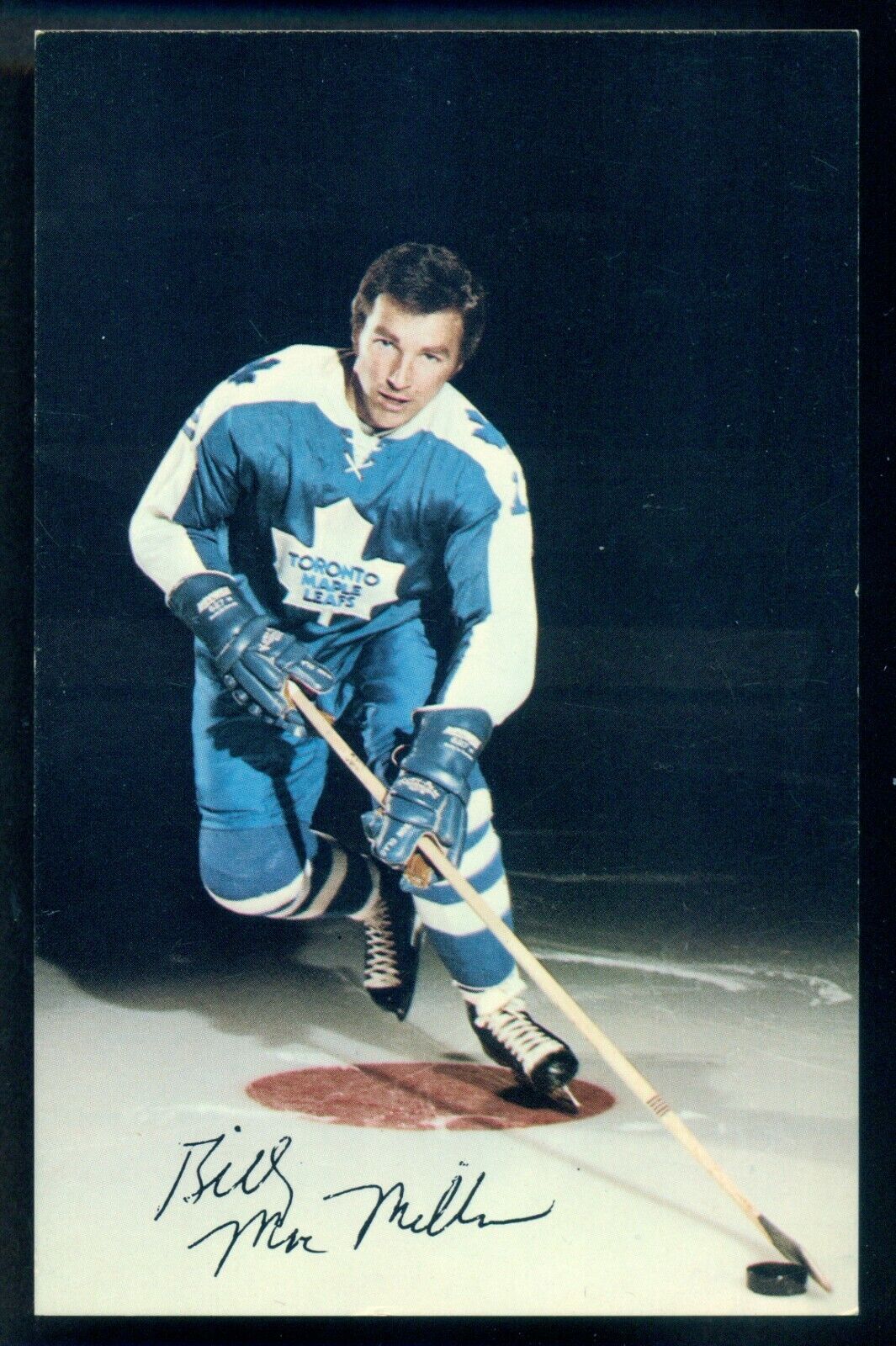 1973 ORIGINAL TEAM ISSUE Billy MacMillan TORONTO MAPLE LEAFS POST CARD Photo Poster painting NM