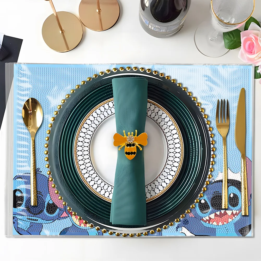 DIY Stitch Diamond Painting Placemat Diamond Crafts Projects for Kids Adults