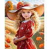 (Stamped/Counted)Cute Girl-11CT Stamped Cross Stitch 40*50cm/15.75*19.69in