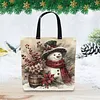 Christmas Snowman-11CT DIY Stamped Cross Stitch Shopping Bag 40*40cm tapestrymarket