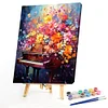 (US Only)Paint By Numbers Kit On Canvas DIY Oil Art Flower Picture Home Wall Decor40x50cm