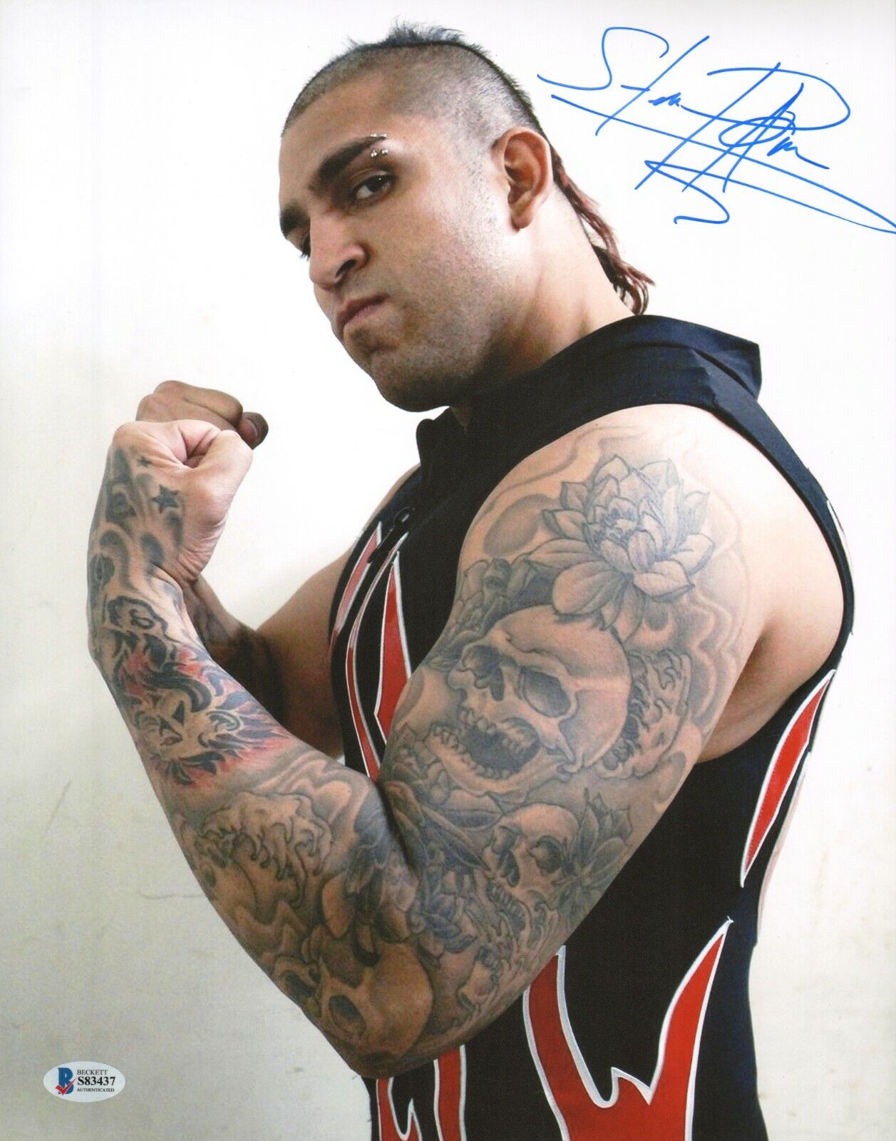 Steve Pain Signed 11x14 Photo Poster painting BAS COA AAA Lucha Libre Underground Picture Auto'd