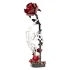 Gothic Floral Flower Model Set Eye-Catching Table Centerpiece Horror Skeleton Bouquet Building Set for Adults Kids Holiday Birthday Gift (Skull Hand Rose)